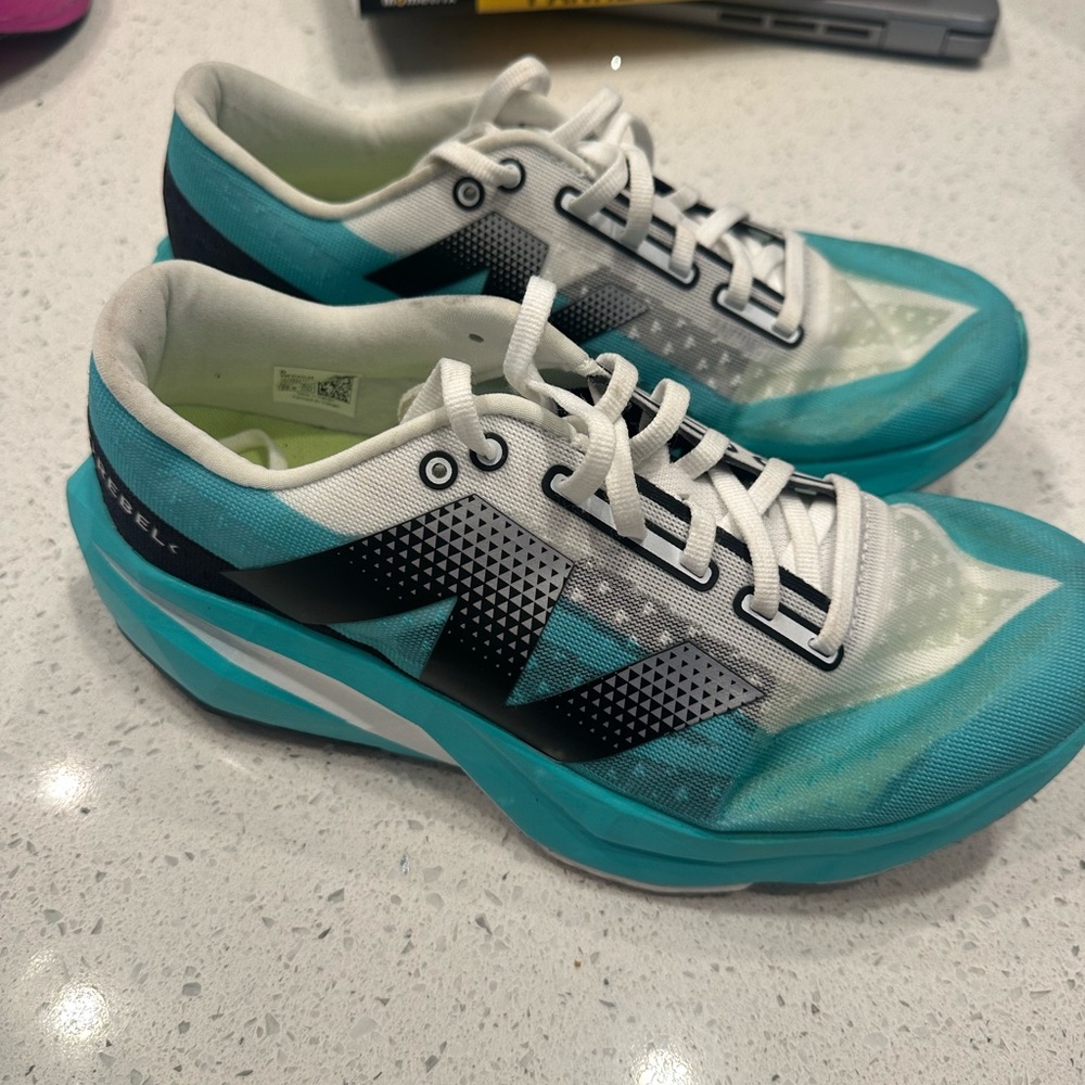 Teal and Black Running Shoes
